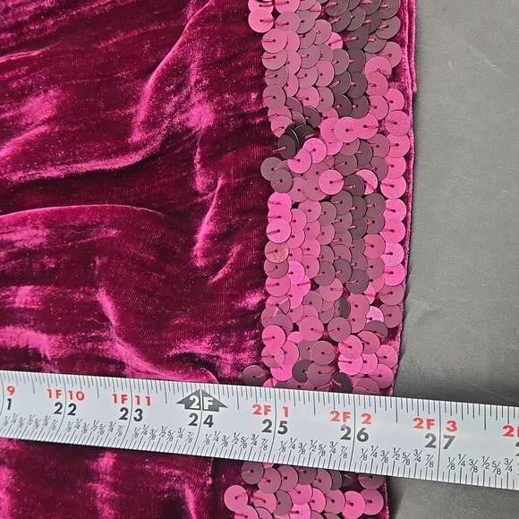 Burgundy Velvet Skirt 12 - Picture 8 of 9